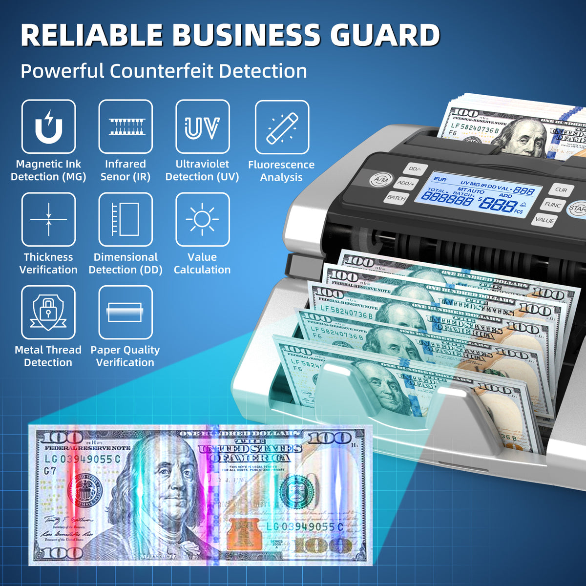 PONNOR K06 Money Counter Machine