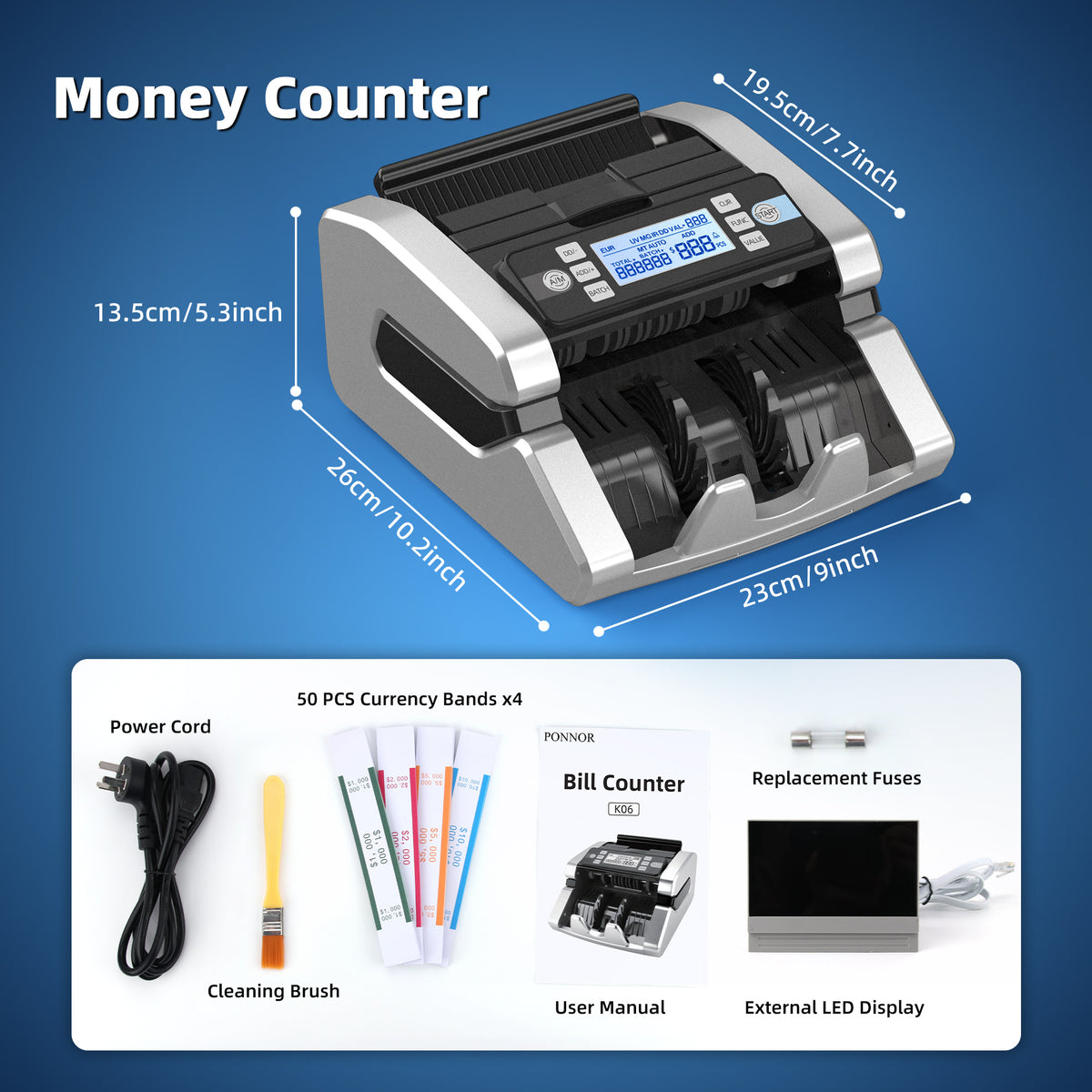 PONNOR K06 Money Counter Machine