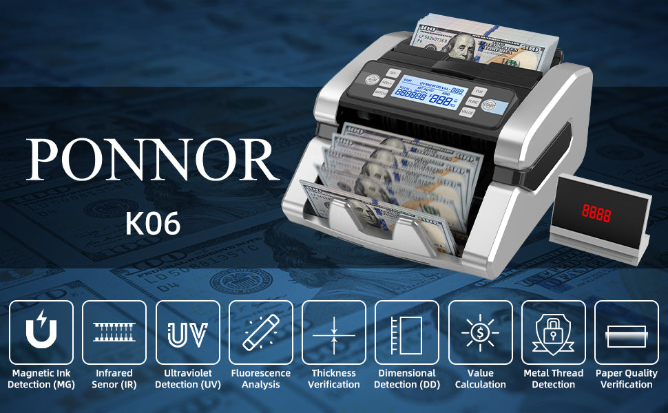 PONNOR K06 Money Counter Machine